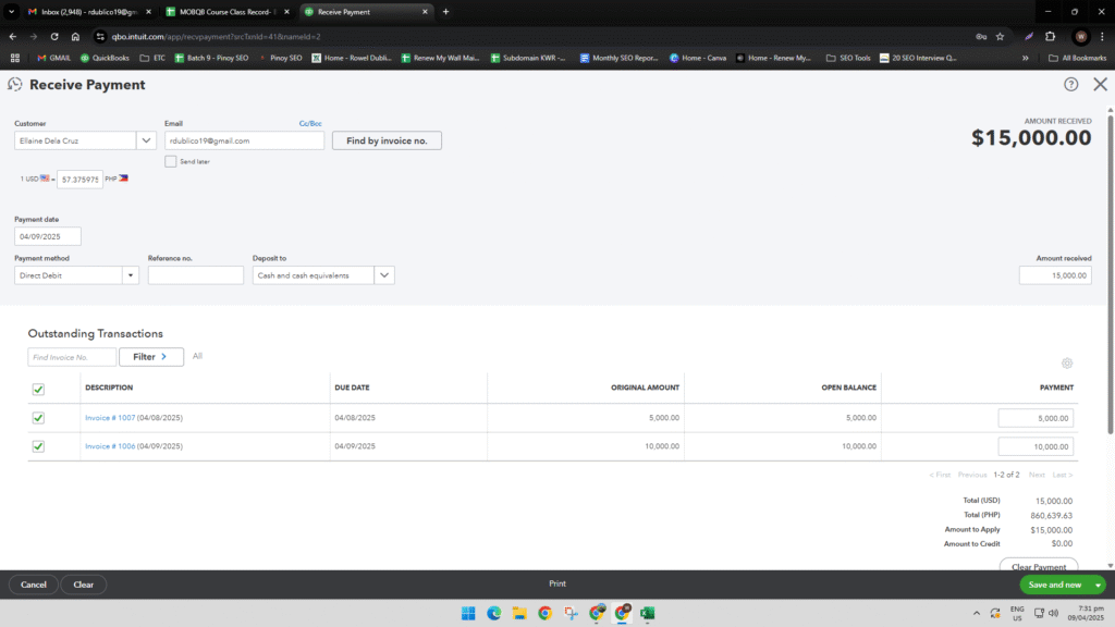 Multiple Invoice
